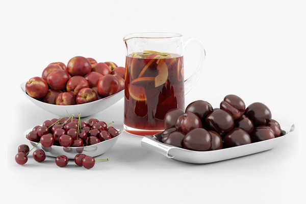 C4D模型-樱桃模型车厘子模型水果3D模型