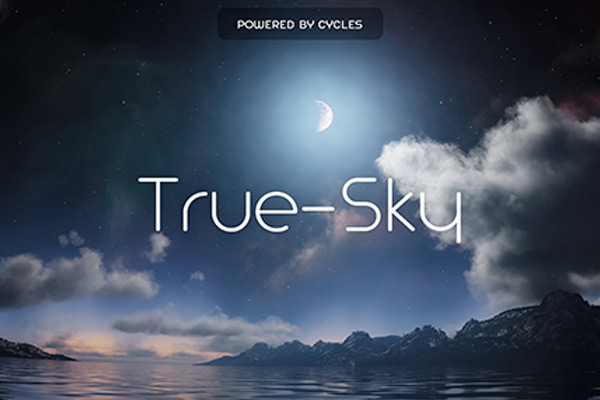 Blender插件-真实天空预设照明云雾星空雾场模拟生成 True-Sky v2.1 BETA