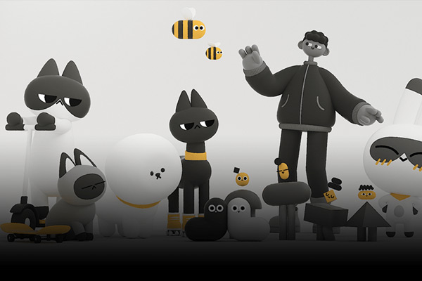 C4D教程-6个C4D卡通人物角色动画案例技术教程韩语无字幕Coloso – C4D Character Animation Complete with 6 Themes