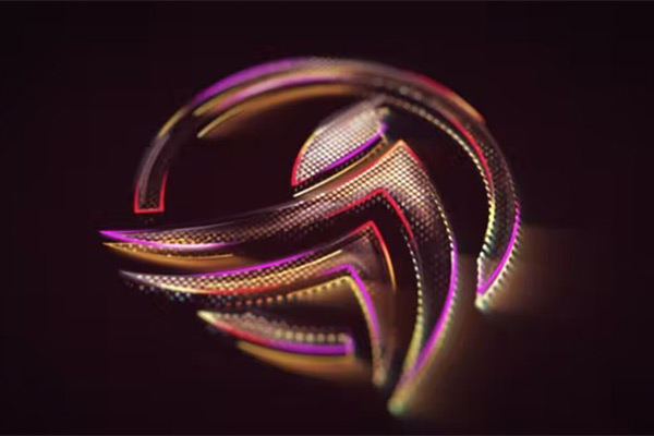 AE模板-霓虹灯发光线条企业LOGO标志展示动画 Dots & Lines Logo Reveal