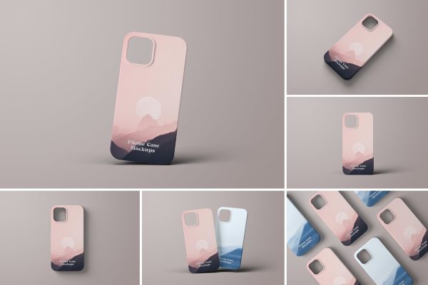 苹果手机壳图案设计PSD样机素材 Phone Case Mockups