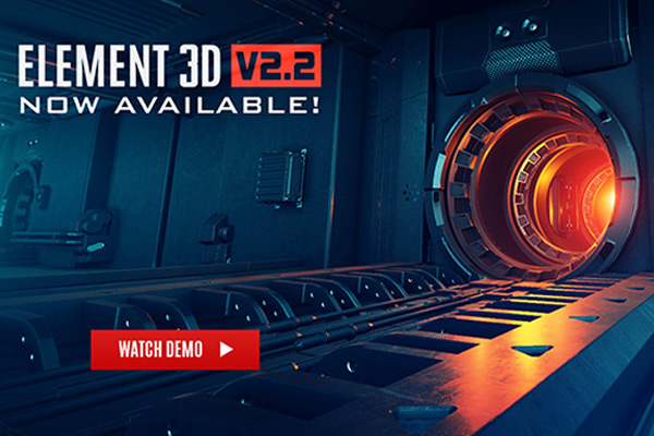 AE插件-E3D三维模型插件 Element 3D v2.2.3.2192 Win支持AE 2023多帧渲染