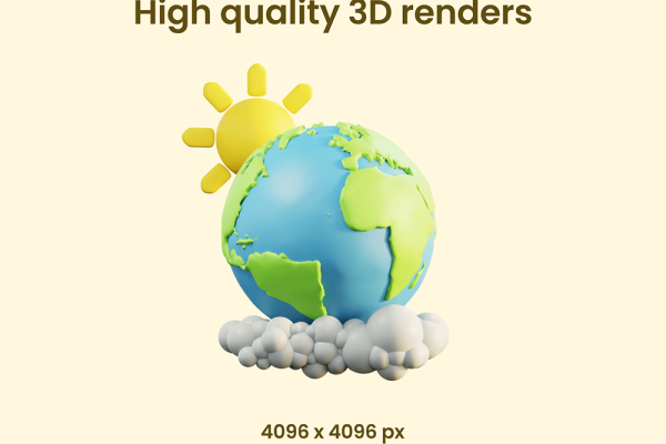 10个3D图标Blender模型素材