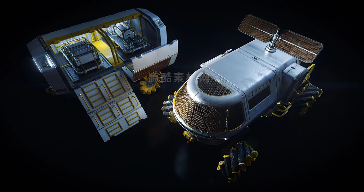 3D模型-科幻外星基地模型太空模型太空基地模型