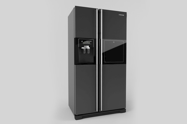 C4D模型-冰箱模型双开门冰箱3D模型