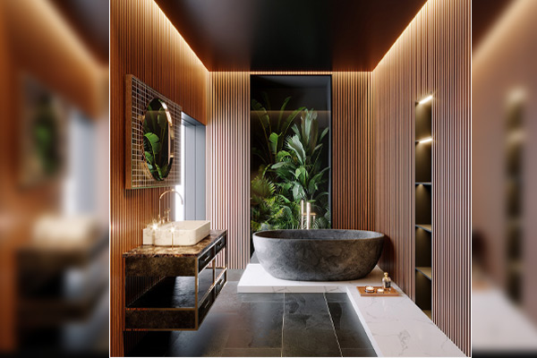 C4D模型-洗手间场景模型浴室场景模型浴缸模型