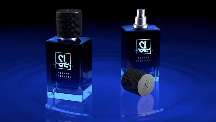 C4D教程-香水瓶建模材质渲染教程英语无字幕 Udemy – Create a Perfume Bottle in Cinema 4D