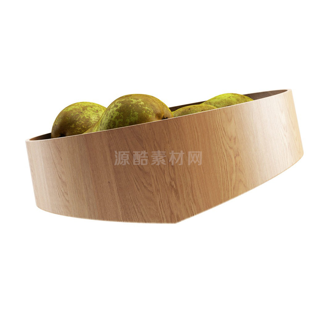 C4D模型-果盘模型梨子模型水果3D模型