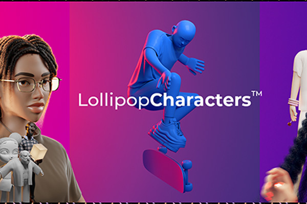 Blender插件-人物角色模型资产预设 Lollipop Characters V1.1.2