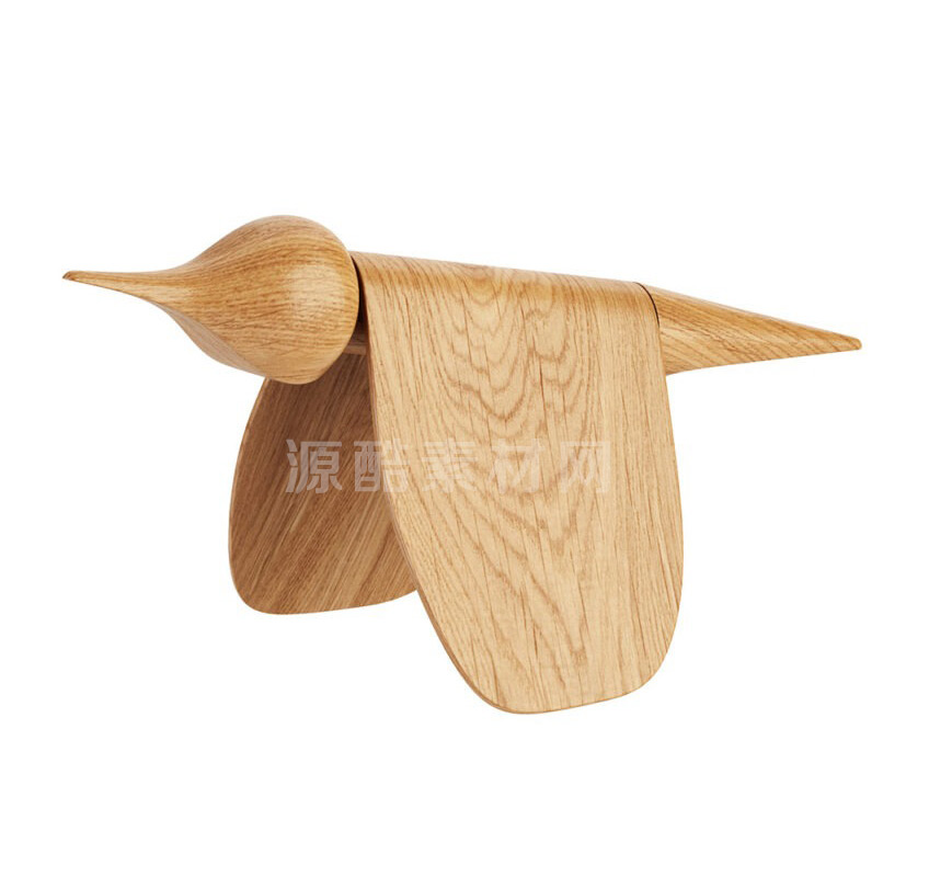C4D模型-木鸟摆件模型摆件装饰模型