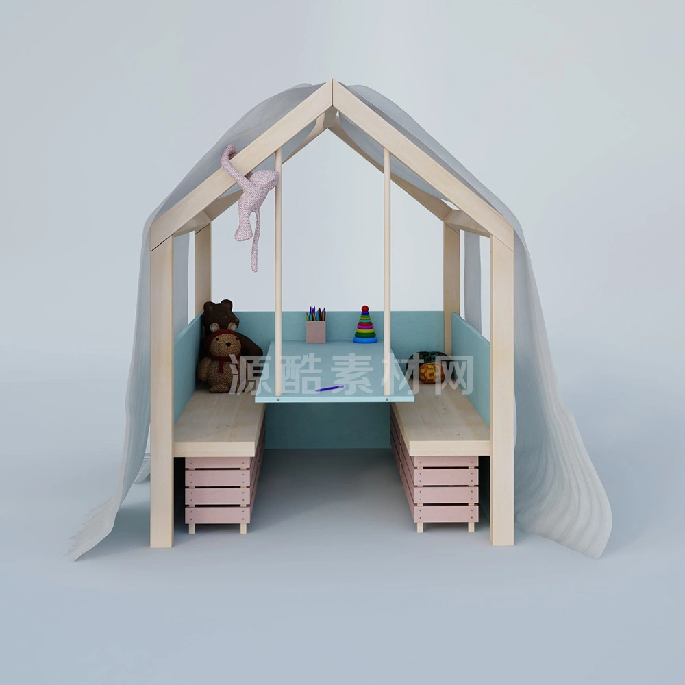 C4D模型-儿童作业卓模型桌子3D模型