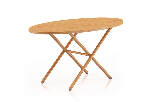 C4D模型-桌子模型圆木桌模型家具模型