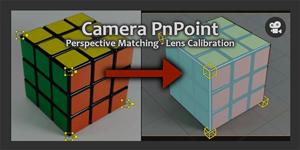 Blender插件-2D平面投射透视匹配摄像机镜头校准工具 Camera Pnpoint V0.0.5