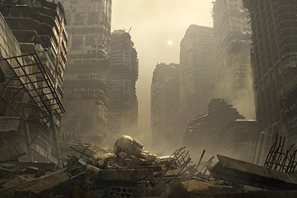 末日城市建筑废墟模型楼房倒塌模型建筑3D模型 KitBash3D Warzone