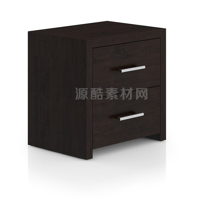 C4D模型-床头柜模型木制柜子模型家具模型下载