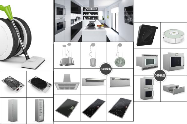 C4D模型-25套厨房电器用具模型合集下载