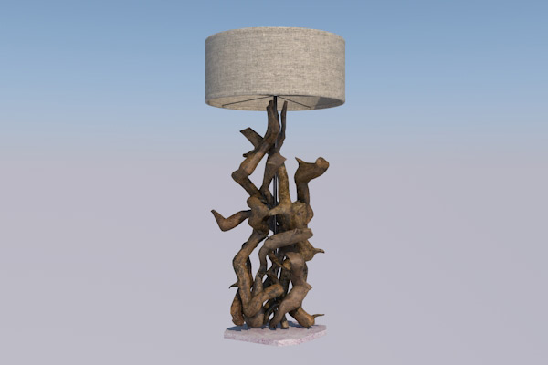 C4D模型-树枝台灯模型电器模型下载