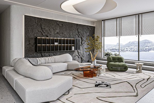 C4D工程-现代简约客厅场景CR工程现代简约客厅模型室内场景渲染