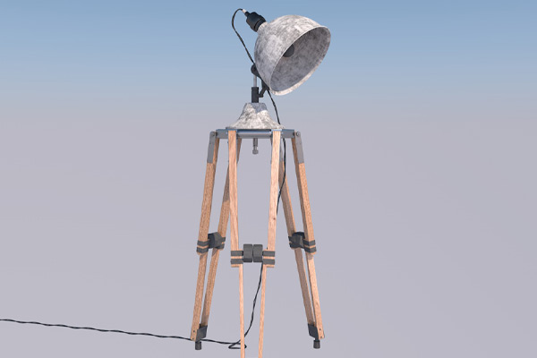 C4D模型-台灯模型三脚架台灯模型电器模型