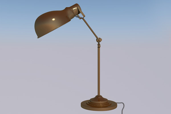 C4D模型-复古台灯模型电器模型