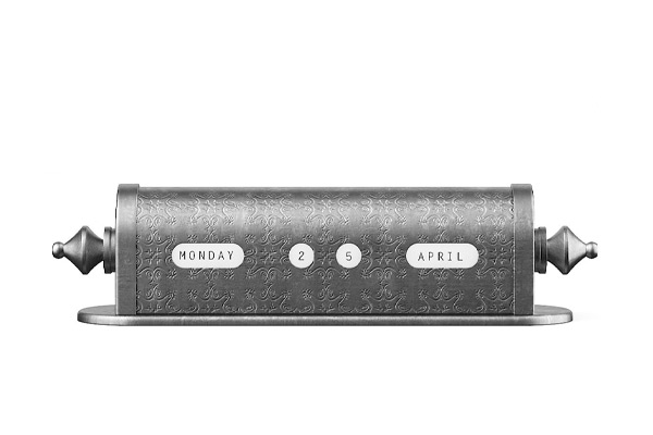 C4D模型-金属日历模型摆件装饰模型