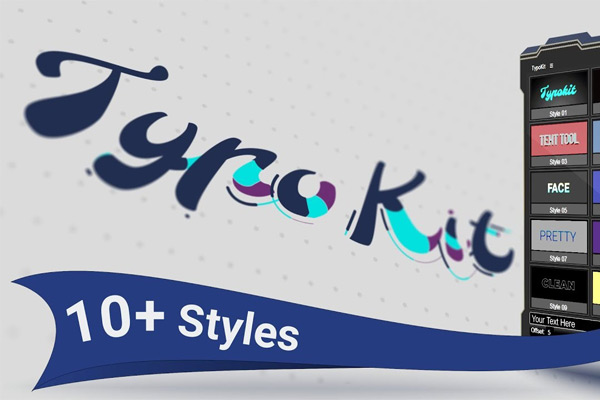AE脚本-10种炫酷文字动画预设 TypoKit V1.1.2 +使用教程