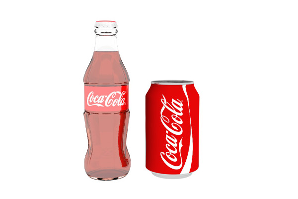 C4D易拉罐可口可乐模型玻璃瓶可乐模型-C4D模型下载
