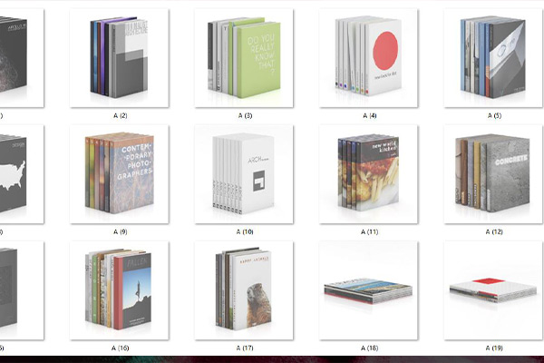 20本书本模型杂志模型-C4D模型下载