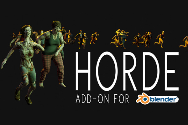 Blender插件-自定义人群系统群集动画插件 Horde Add-On V1 Crowd System Tools