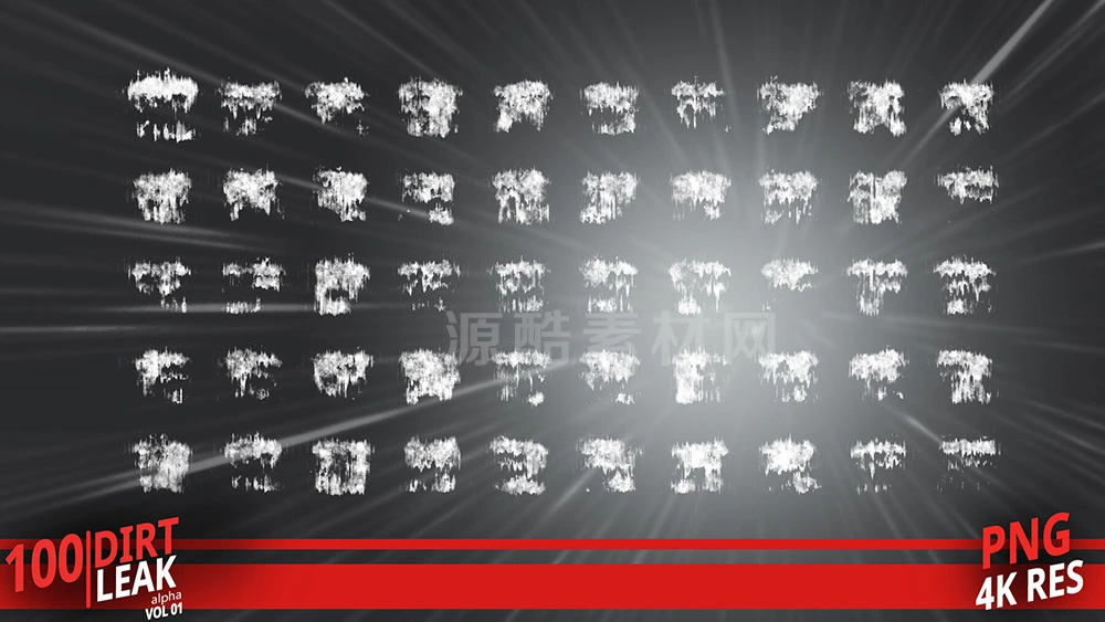 100张污迹破旧贴图污渍贴图污垢贴图Dirt Leak Alpha – Vol.01