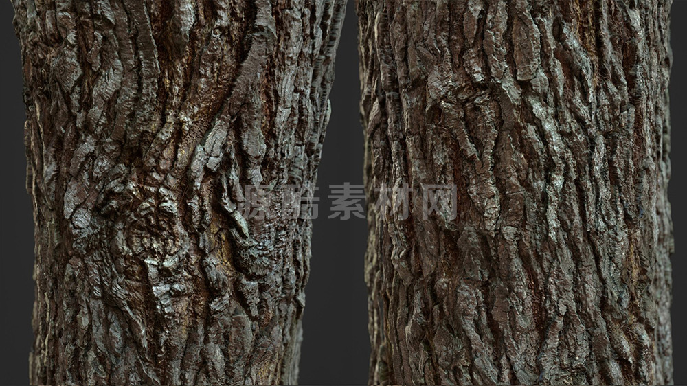 8组4K高清树皮PBR纹理贴图树皮贴图