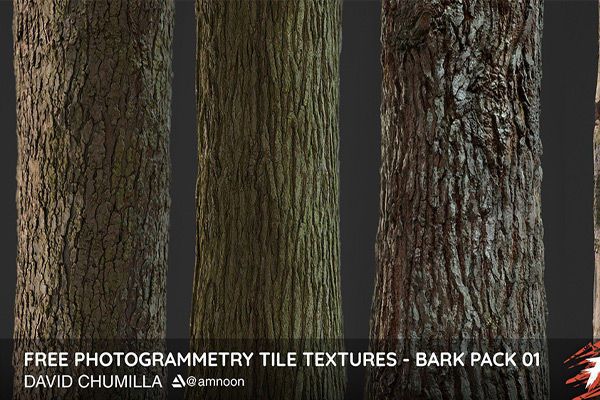 8组4K高清树皮PBR纹理贴图树皮贴图