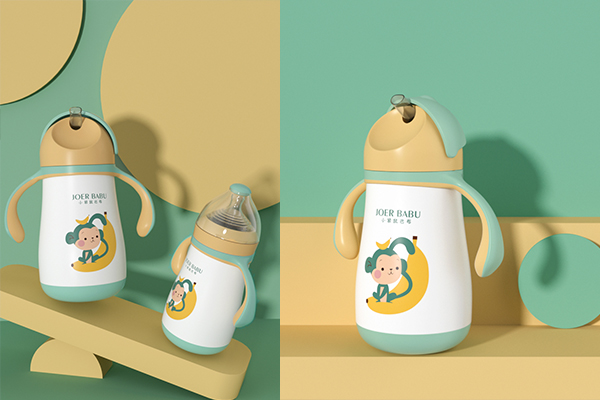 C4D工程-7个奶茶瓶产品场景OC渲染工程奶瓶模型场景模型