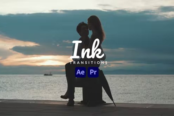 AE/PR模板-水墨风转场效果预设 Ink Transitions