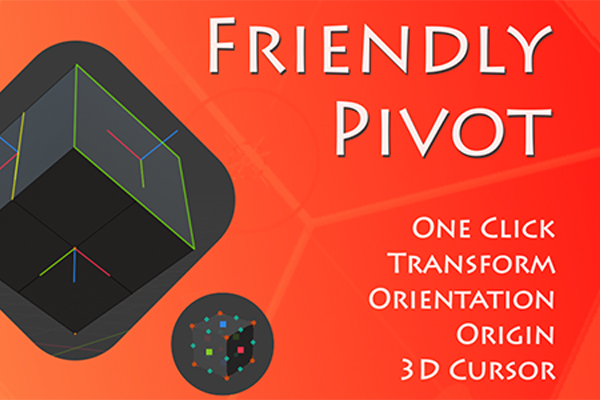 Blender插件-三维坐标轴移动修改轴点变换插件 Friendly Pivot v0.4.21 For Blender