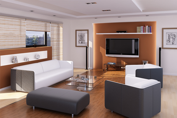 C4D工程-Vray室内客厅渲染场景工程客厅模型沙发模型