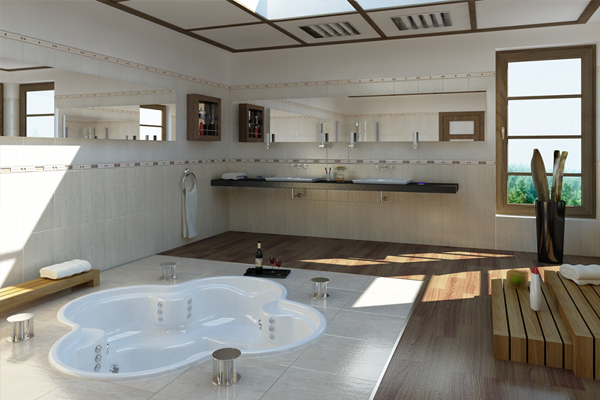 C4D工程-Vray浴室场景渲染工程浴室场景模型