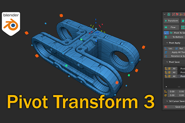 Blender插件-中心点旋转变换移动插件 Pivot Transform V3.0