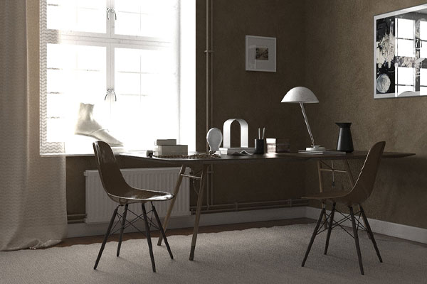 C4D模型-Vray/标准简约欧式室内场景工程桌子模型椅子模型