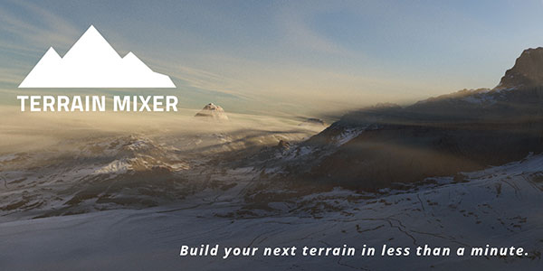 Blender插件-三维自然环境地形生成插件 Terrain Mixer V3.4.1 + 预设库和使用教程