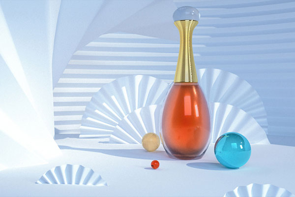 C4D工程-迪奥香水产品场景OC渲染工程香水瓶模型