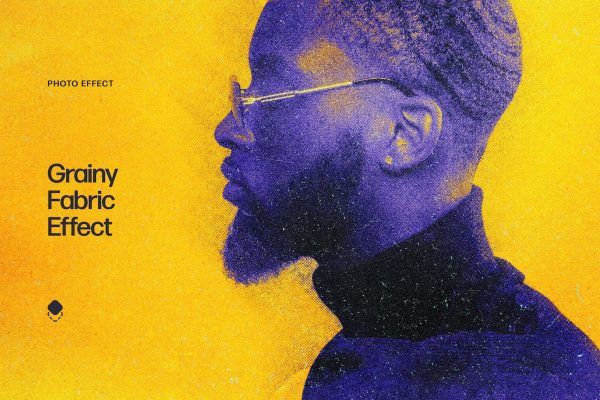 粒状织物照片效果PS图层样式 Grainy Fabric Photo Effect