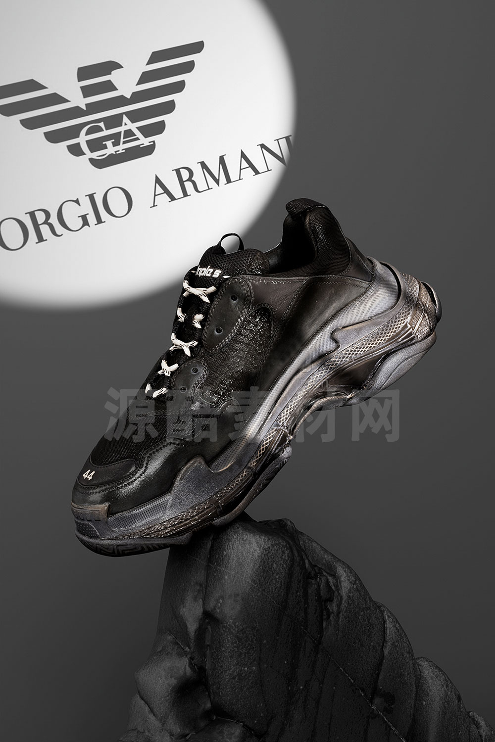 C4D工程-Arnold阿玛尼老爹鞋产品工程老爹鞋模型-源酷C4D模型网下载