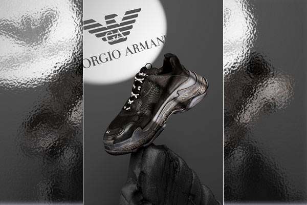 C4D工程-Arnold阿玛尼老爹鞋产品工程老爹鞋模型下载