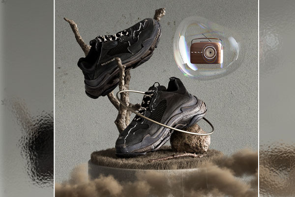 C4D工程-OC老爹鞋子抽象产品工程老爹鞋模型女鞋模型下载