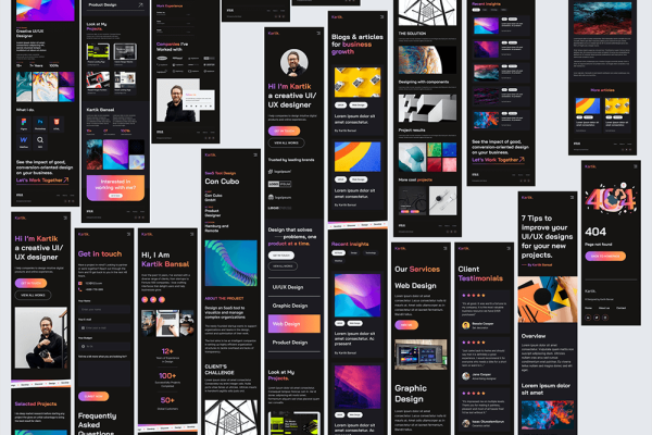 设计师个人作品集网站UI套件设计素材