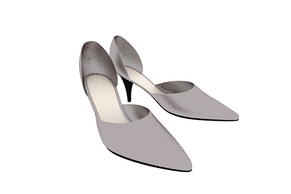 C4D模型-高跟女士凉鞋模型下载