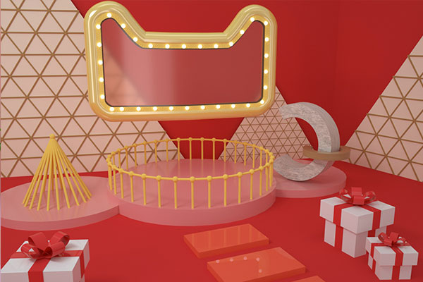 C4D工程-OC电商产品展台场景工程电商场景模型素材下载