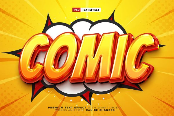 漫画英雄3D文字PSD样式效果 Comic Hero 3D Text Effect