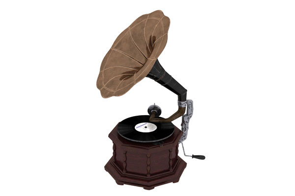 复古唱片机模型留声机模型-C4D模型素材下载